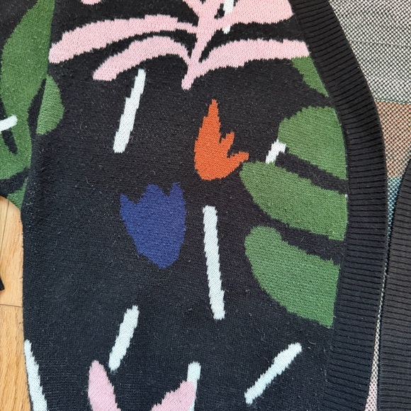 Anthropologie Bel Kazan Wool Blend Floral Print Cardigan - Picture 6 of 16